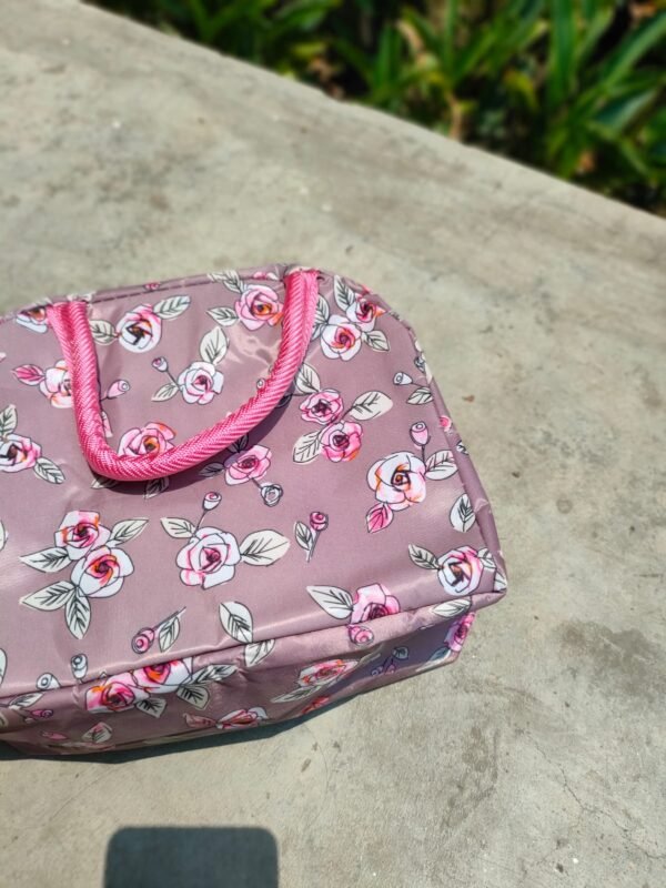 Pink Flower Lunch Bag