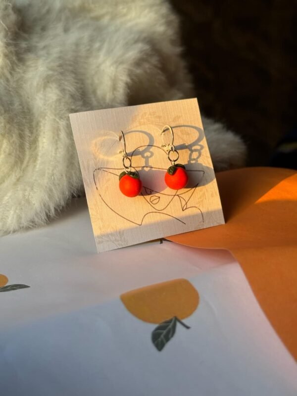 Orange Dangle Earrings