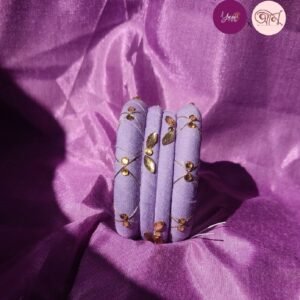 Fabric Bangles Set /Stone work