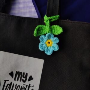Crochet Flower Bag charm