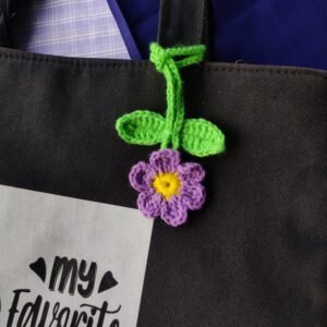 Crochet Flower Bag Charm