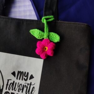 Crochet Flower Bag charm
