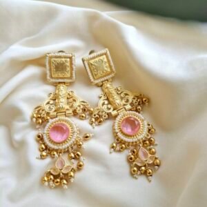 Ampala polish statement earring