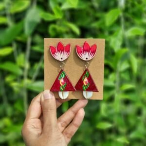 Handpainted Wooden Earring