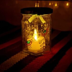 Handpainted Light Jar