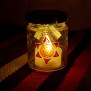 Handpainted Light Jar