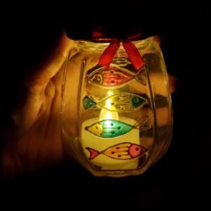 Handpainted Light Jar