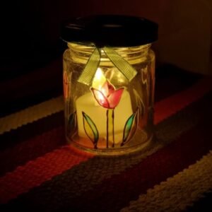Handpainted Light Jar
