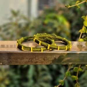 Handmade Thread Green Bangle (Pair)