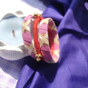 Handcrafted Fabric Bangle ( Set of 3)