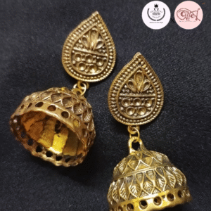 Golden Leaf Base Jhumka