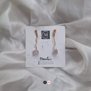 ''Rooted Amethyst'' earrings