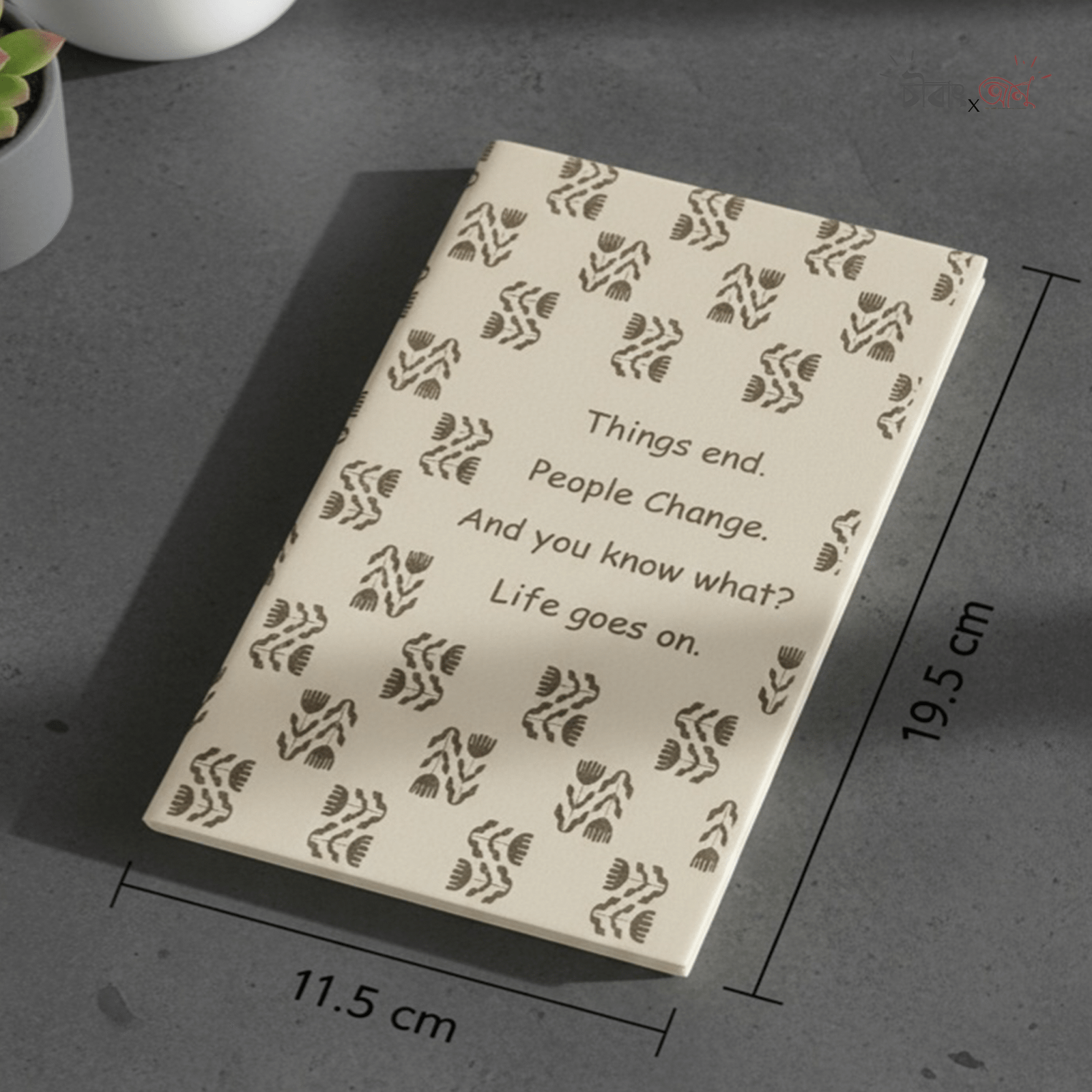 Life - Metal Gold Leaf Notebook