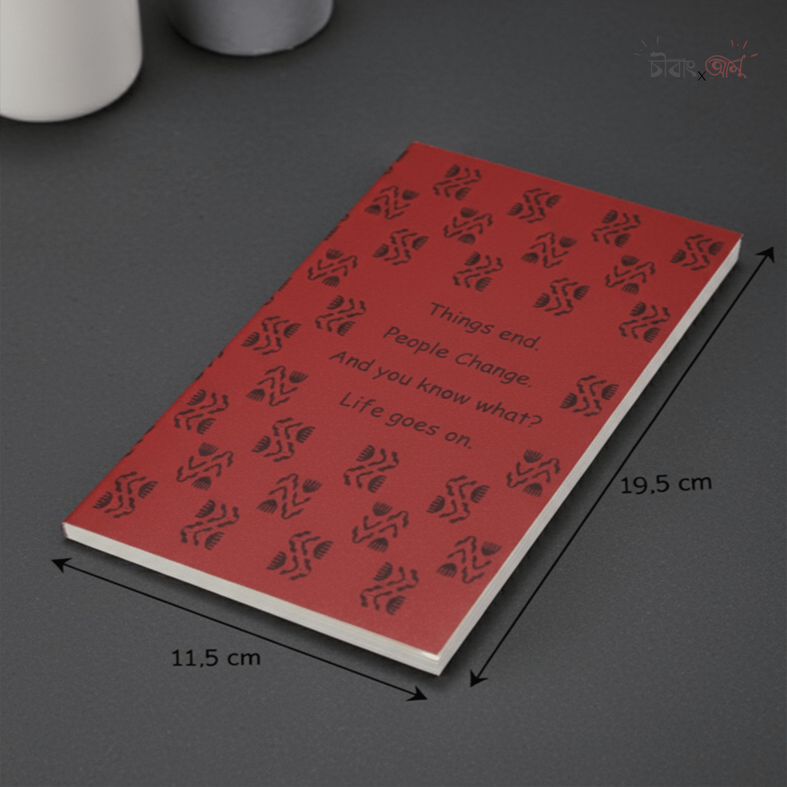 Life - Metal Red Lacquer Notebook