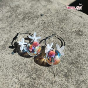 Aurora Crystal Hoops (Rose)