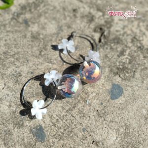 Aurora Crystal Hoops (Sunset)