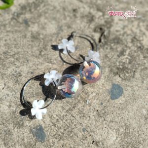 Aurora Crystal Hoops (Sunset)