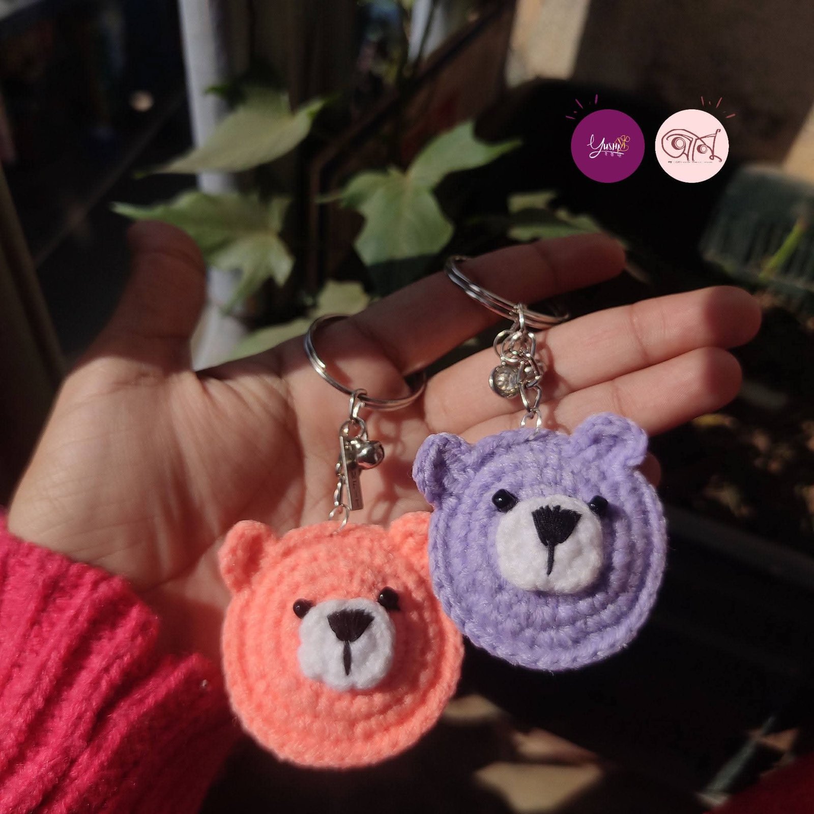 Crochet BEAR Key ring/Bag charm/Backpack Charm