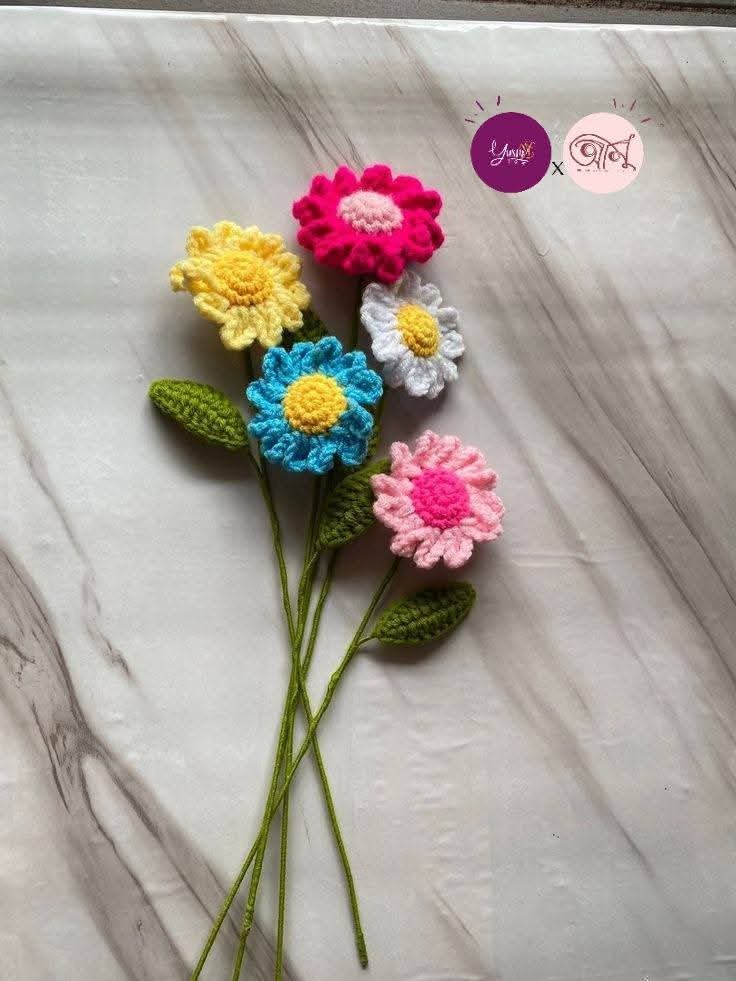 Forever Flowers | Crochet Handmade Flowers Stick