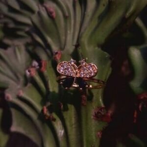 Little Butterfly Ring ( Black )