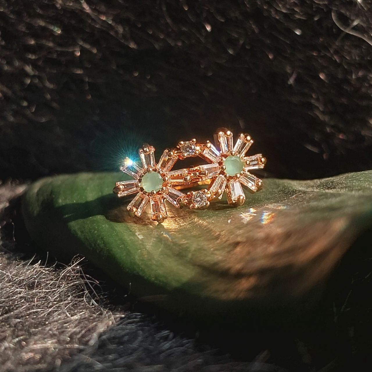 Mint Bloom Duo Ring - Image 2