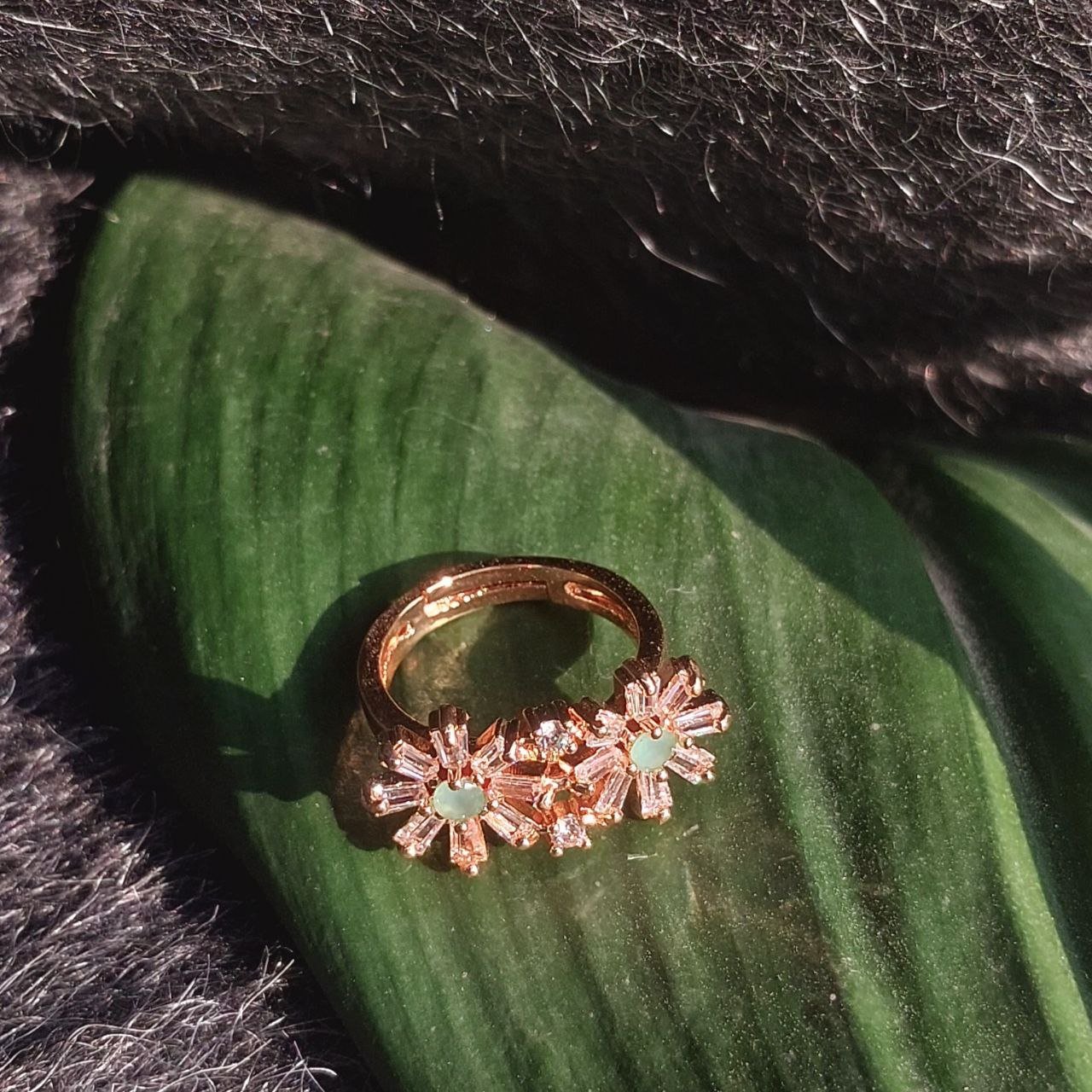 Mint Bloom Duo Ring - Image 3