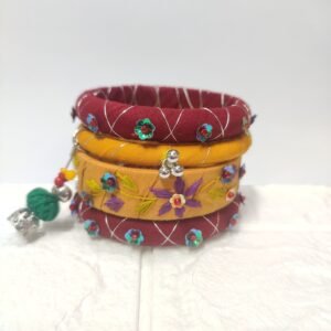 'Bosonto' Special Embroidery Bangles Set