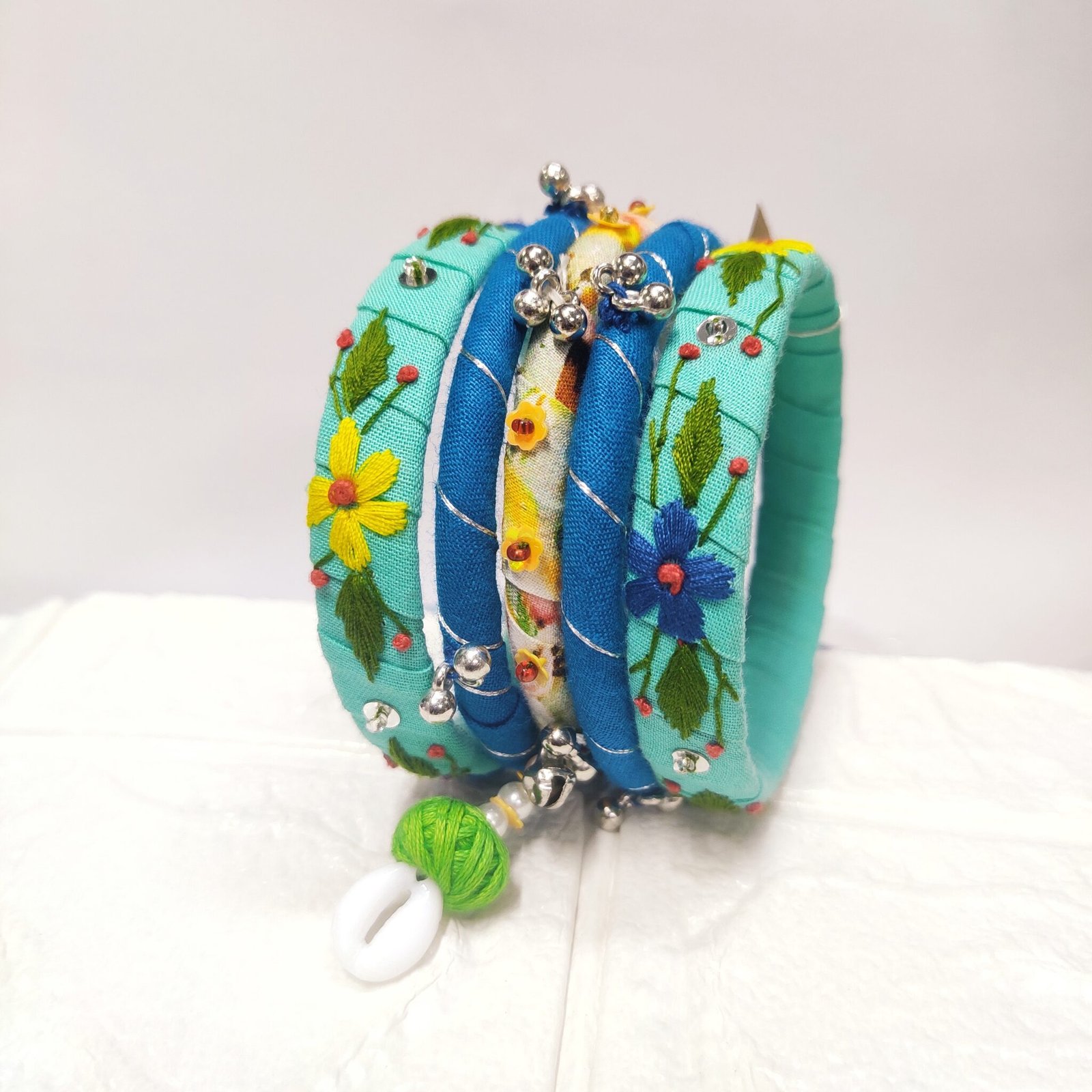 'Bosonto' Special Embroidery Bangles Set