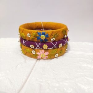'Bosonto' Special Embroidery Bangles Set