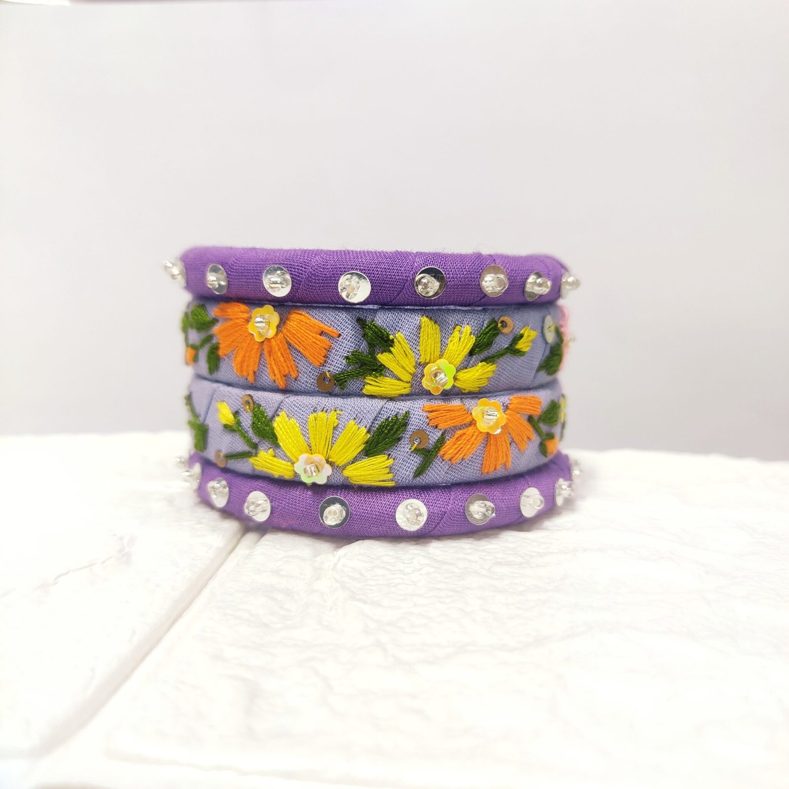 'Bosonto' Special Embroidery Bangles Set