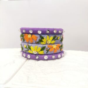 'Bosonto' Special Embroidery Bangles Set