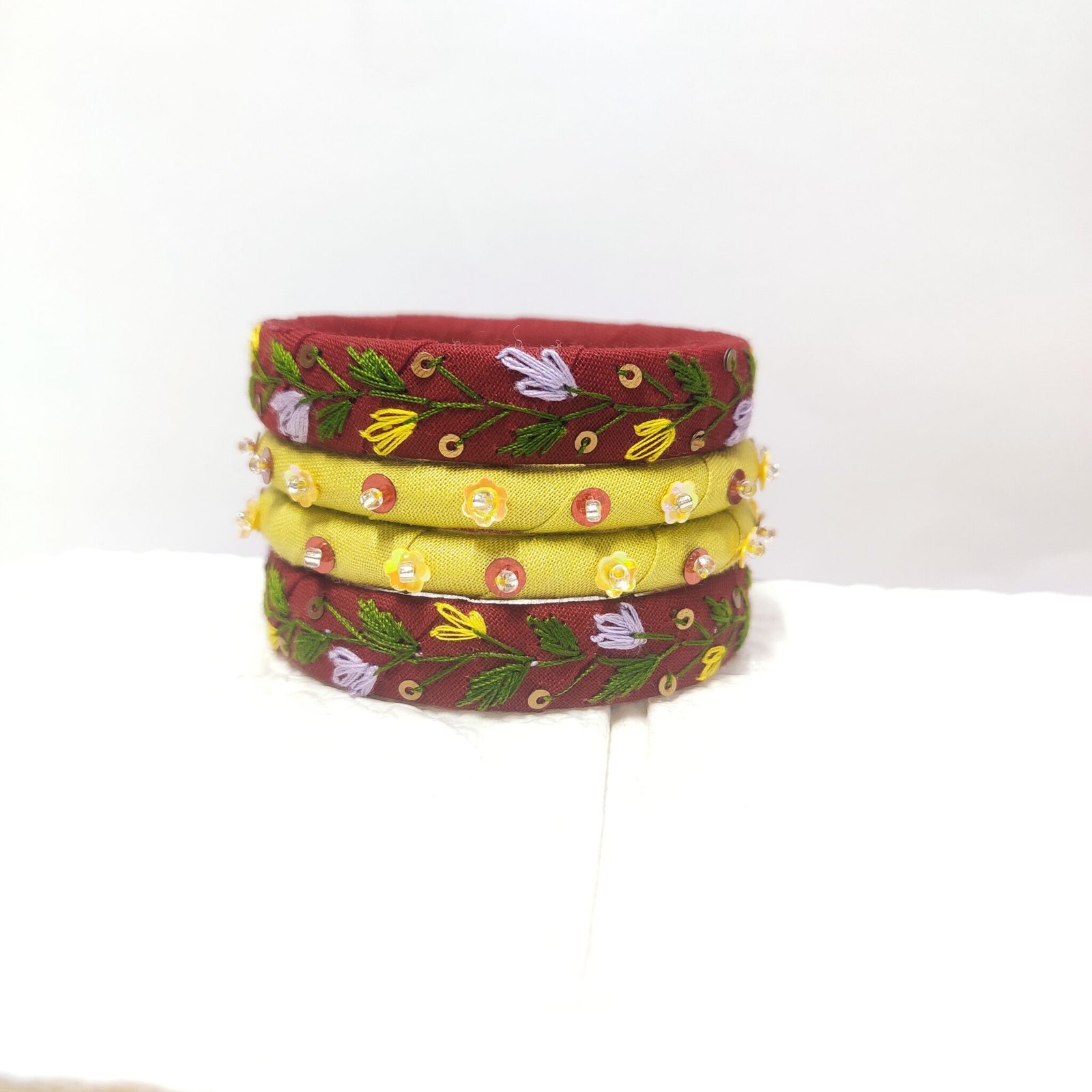 'Bosonto' Special Embroidery Bangles Set