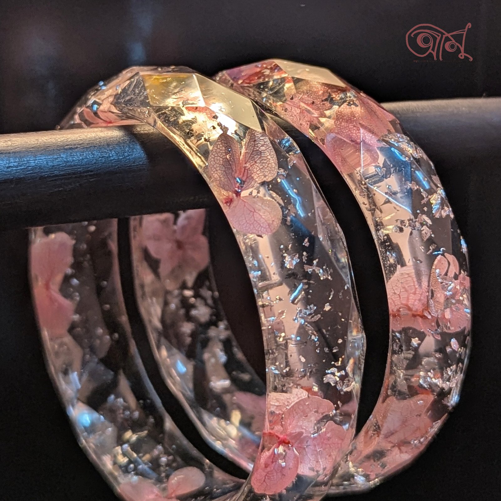 Real Hydrangea flowers Bangle (Piece) - Image 2