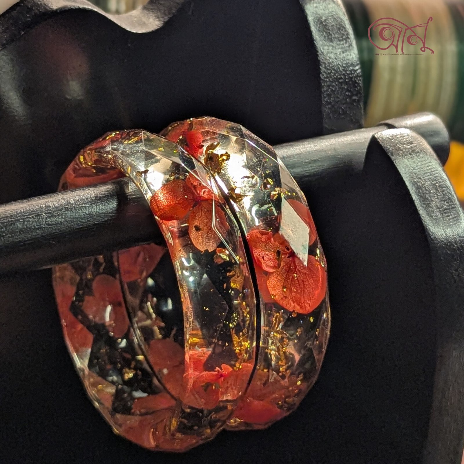 Real Hydrangea flowers Bangle (Piece)