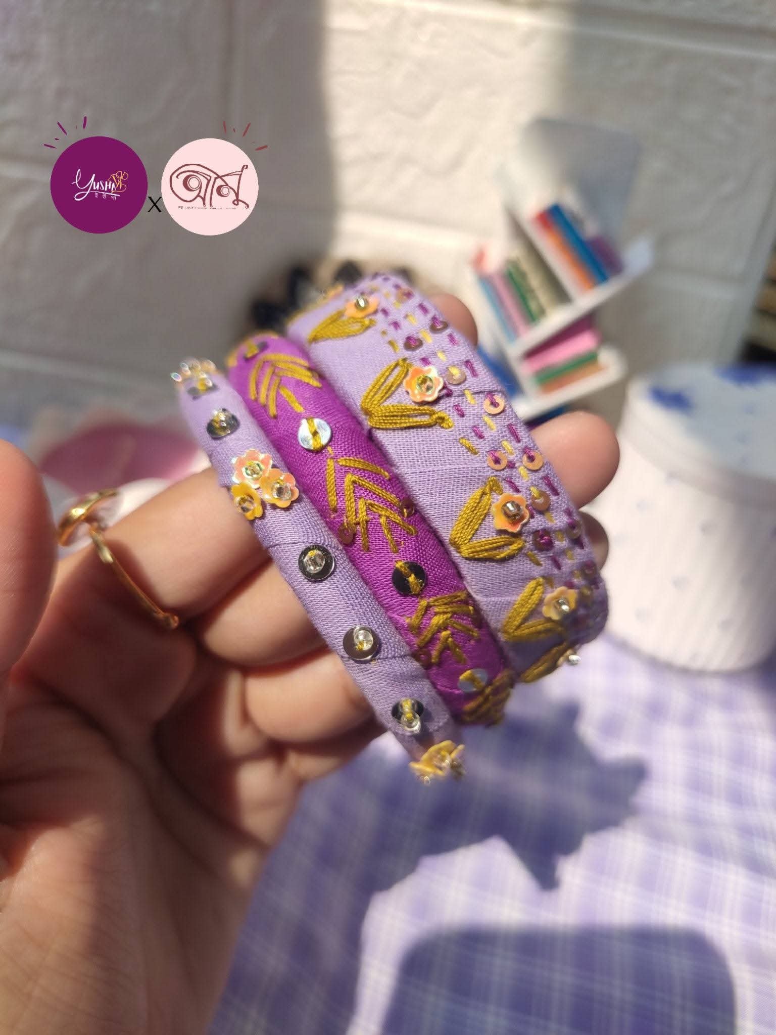 Embroidery Bangles Set